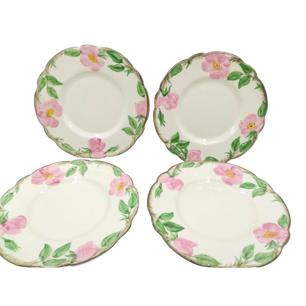 Vintage Franciscan Desert Rose Pink Dessert / Bread Plates Almost 6.5" Across